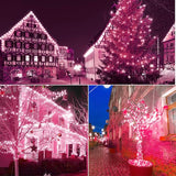 100 Counts Pink LED Christmas Lights – 50ft 5mm Pink Valentine's Day Lights Outdoor Commercial Grade Waterproof | Lumora