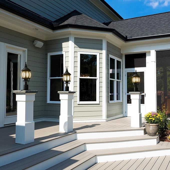 Design House Standard 3-Inch Diameter Outdoor Pier Base, Weather-Resistant Aluminum for Porch, Patio, and Deck – | Lumora