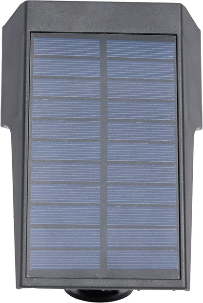 Alpine Corporation 11" Tall Outdoor Solar Pathway Spotlight Stake with Bright White LED Light, Black