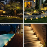 Brightown Solar Lights Outdoor Waterproof, 12 Packs LED In-Ground Lights Outdoor Solar Lights for Yard Patio Garden | Lumora