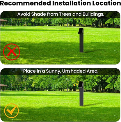Solar Walkway Light, Dimmable Metal Solar Pathway Light Outdoor IP65 Waterproof, 3000K 500LM Solars Yard Lights for Yard Garden Patio Landscape Lawn