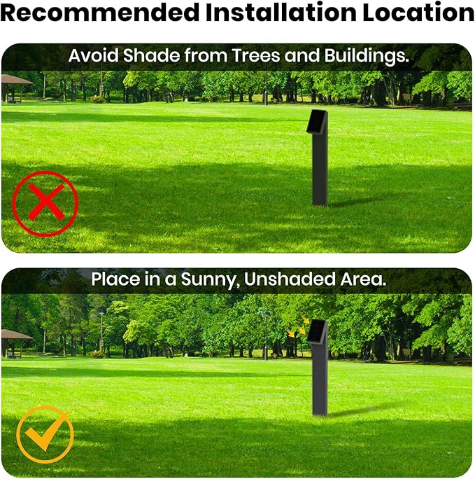 Solar Pathway Lights, Dimmable Metal Solar Landscape Path Lights IP65, 3000K Solars Walkway Light for Outside, Garden Yard Patio Path Lawn Decor, 2pcs