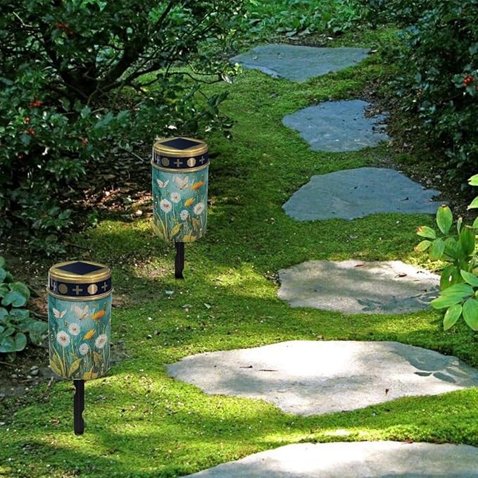 White Dandelion Cemetery Lights for Grave Solar Waterproof Led Solar Lights for Outside Solar - Outdoor Path Light | Lumora