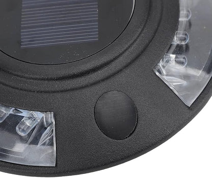 Fafeicy Solar Driveway Marker Light Aluminium Alloy Solar Powered Outdooor IP68 LED Road Studs Lamp for Sidewalk Pathway (White Light)