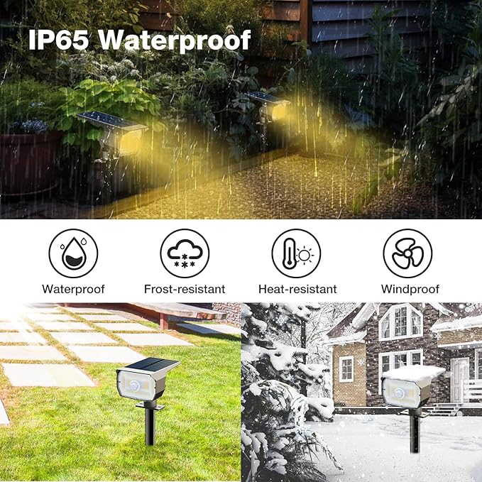 nipify 10 Pack Solar Spot Lights Outdoor Motion Sensor with 3 Modes,Solar Spotlights Outdoor Waterproof 2-in-1 Auto | Lumora