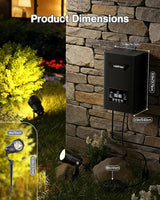 HIBOITEC 12W Low Voltage Landscape Lighting with 400W Transformer Photocell Sensor and Timer Connectors Spotlights | Lumora
