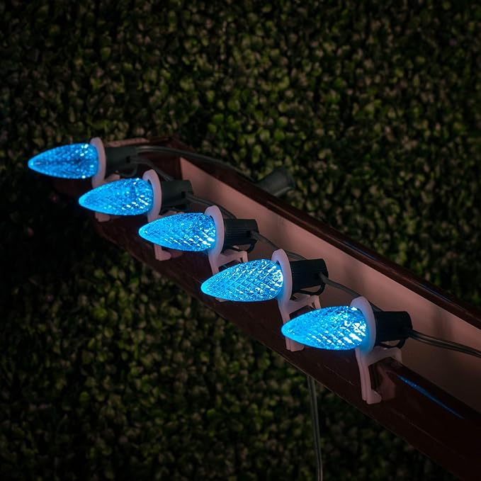 Novelty Lights 25PK C9 LED Faceted Ultra Bright Dimmable Outdoor Christmas Light Replacement Bulbs for String | Lumora