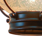 VAXCEL Chatham 12 in. H 1-Light Burnished Bronze Coastal Outdoor Wall Sconce Made of Durable Steel, Clear Seeded | Lumora