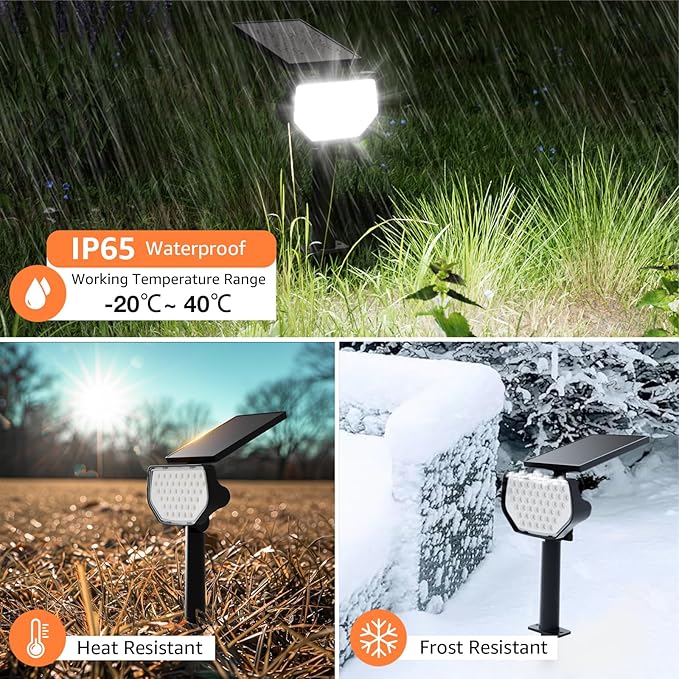 Lepro Solar Decorative Spot Lights 4 Pack, Cool White Modern Accent Lights for - Outdoor Security Flood Light | Lumora