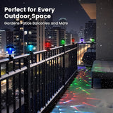 Solar Christmas Fence Lights Outdoor Decor, Waterproof Patio Lights with RGB Color Changing for Holiday & Halloween | Lumora