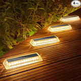 Lacasa Solar Deck Lights 4 Pack, Driveway Dock LED Light Solar Powered Outdoor Waterproof Road Markers for Step | Lumora