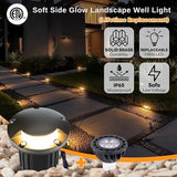 Gardenreet Low Voltage Landscape Well Lighting - Brass In-Ground Ip65 Hardwired Replaceable Bulb Light, 12V LED | Lumora