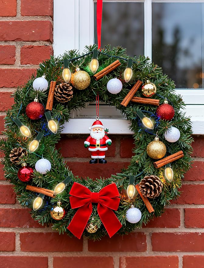 C7 Clear Christmas Lights 25FT, C7 Outdoor Patio String Lights with 27 Warm White Bulbs, Vintage Christmas Tree Lights for Roofline Roof Party Garden Decoration (Green Wire)