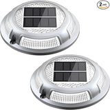 Solar Driveway Lights, 2 Pack Heavy Duty Driveway Lights Solar Powered 2 Color Mode (Cool/Warm White) IP68 | Lumora