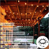 Festoon Outdoor String Lights Mains Powered 50FT G40 25+2 LED Replacement Bulbs, Garden Lights with Indoor & | Lumora