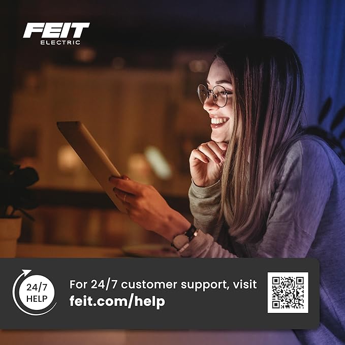 Feit Electric Permanent Outdoor Lights, Smart RGBIC with Tunable White String Lights, 50FT LED Christmas Lights, 2.4GHz WiFi, Work with Alexa and Google Assistant, Weatherproof, SL50-30/RGBTW/AG