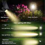 SUNLONG Solar Lights Outdoor Waterproof Spot Lights Dusk to Dawn Warm White Spotlight Landscaping Wall Lights for | Lumora