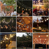 100FT LED String Lights Outdoor Waterproof G40 Globe String Lights with 52 Shatterproof Bulbs(2 Extra), Dimmable | Lumora