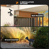 Solar Spot Lights - 21 LED Brightness, IP67 Waterproof, 2-in-1 Adjustable Solar Power Outdoor Lights for Fence | Lumora