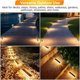 Lacasa Solar Deck Lights 4 Pack, Driveway Dock LED Light Solar Powered Outdoor Waterproof Road Markers for Step | Lumora