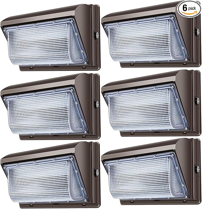 ledmo 120W LED Wall Pack Light - Size Update 6 Pack Dusk to Dawn Outdoor Lighting with Photocell Commercial | Lumora