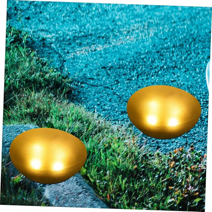 NUOBESTY Outdoor Solar Pebble-Shaped Garden Light Warm Light Decorative Solar Pathway Lamp for Garden Patio Lawn and Walkway Ambiance