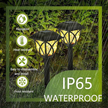 Solar Garden Lights Outdoor Waterproof and Environmentally Friendly, Automatic Illumination,for Garden Lawn Decoration,Pathway Landscape Lighting，Upgrade(2Pack, Warm White)