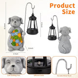 Solar Dog Garden Statue with Lantern – Waterproof Resin Outdoor Decor for Yard, Lawn, Flower Bed, Backyard, Front | Lumora