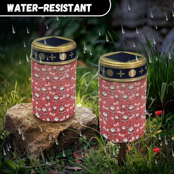 Santa Claus Solar Outdoor Pathway Lights LED Solar Garden Light Night Light Book Light Merry Christmas Pathway Solar Lights Yard Lawn Garden Patio Decor