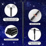 10FT String Light Poles with Spiral Ground Stakes, 38mm Adjustable Height Rustproof Metal Posts for Garden Lawn | Lumora