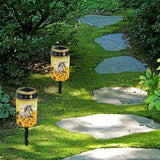 HUGS IDEA Sunflower White Horse Solar-Powered Grave Lights Waterproof Grave Solar Lights for Cemetery Outdoor | Lumora