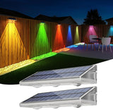 YiLaie Solar Fence Lights Outdoor - Warm White & RGB 6 Color, Solar Lights Outdoor IP67 Waterproof, Garden Lights | Lumora