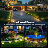 SOLPEX 16 Pack Solar Ground Lights Outdoor Waterproof, Solar Powered Pathway Lights, Landscape Lighting for Garden | Lumora