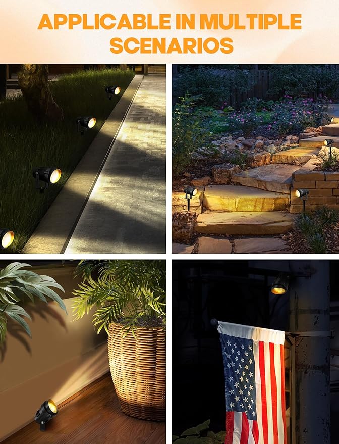 12W Low Voltage LED Landscape Lights - 12V Super Warm White Spotlight Landscape Lighting, IP65 Waterproof Christmas | Lumora