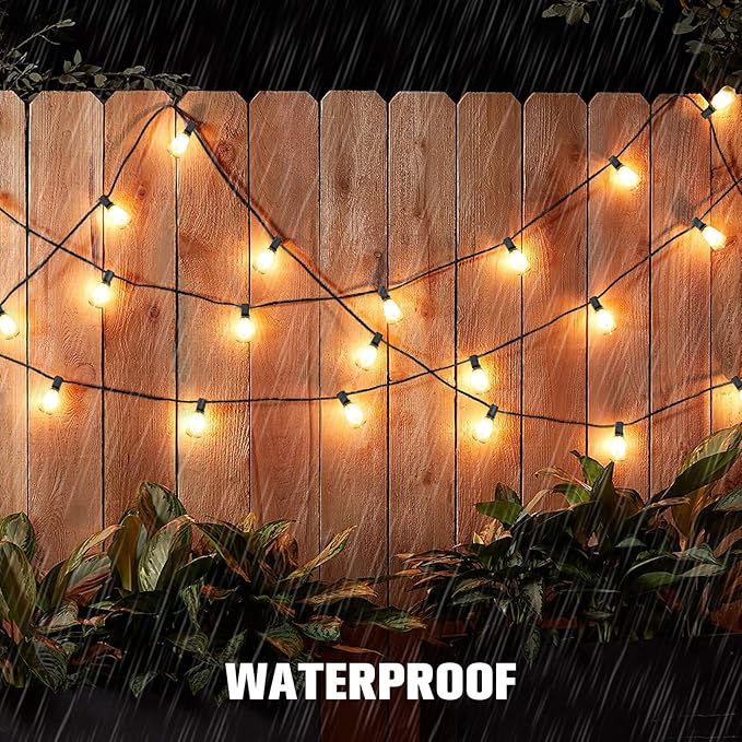 200ft Solar LED Outdoor String Lights Patio Lights with Shatterproof 2700K ST38 Vintage Edison Plastic Bulbs Dimmable, Outside Hanging Lights Waterproof for Porch, Deck, Garden, Backyard
