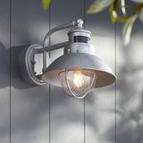 John Timberland Oberlin Rustic Industrial Farmhouse Outdoor Barn Light Fixture Galvanized Dusk to Dawn Motion | Lumora