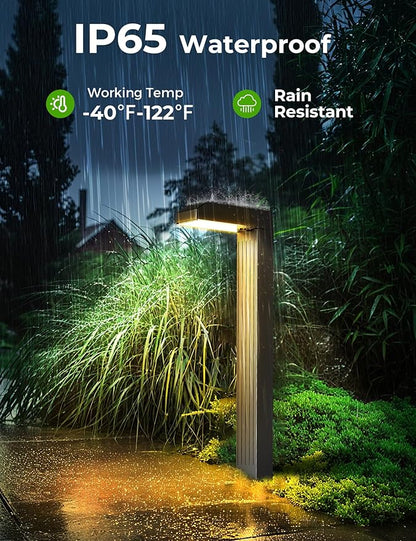 Solar Pathway Lights Outdoor 8 Pack, 3 Color in 1 Bright Landscape Lighting with Cool/Warm/Daylight White Modes, Auto On/Off, IP65 Waterproof for Yard Garden Patio Walkway Sidewalk Lawn Decor