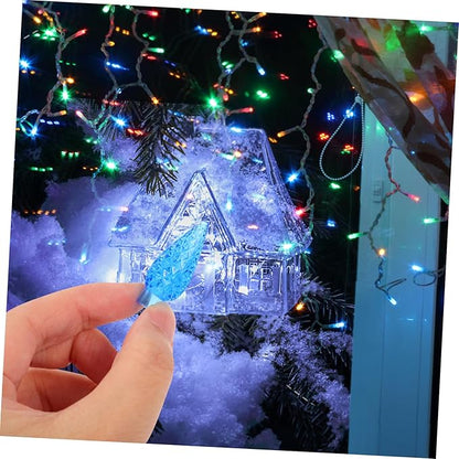 Uonlytech 100pcs Blue Nut Shaped Replacement String Light Bulb Covers Plastic LED Light Covers for Indoor Outdoor Easy Installation for Patio Garden Decor