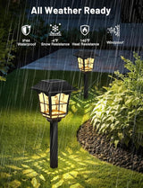 Solar Pathway Lights, 8 Pack Outdoor Waterproof Light, Solar Powered Garden Landscape Lighting, 3000K Warm White | Lumora