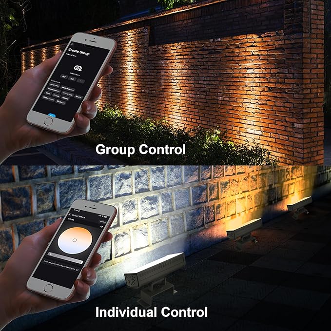 Wall Washer Light – Smart LED Landscape Spotlights with 6CCT Adjustable Color - Outdoor Security Flood Light | Lumora