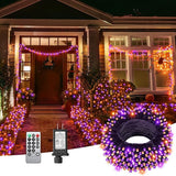 125 FT 380 LED Halloween String Lights, Outdoor Waterproof Black Wire with 8 Modes, Timer & Memory, Plug-in | Lumora