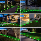Peasur Mini Solar Ground Lights Outdoor, 4 Pack Flat Solar Powered Disc Lights, IP68 Waterproof, Anti-Rust | Lumora