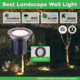 Well Lights Low Voltage, 12V In Ground LED Landscape Lights, IP67 Waterproof Outdoor, Open Top Aluminum ORB for | Lumora