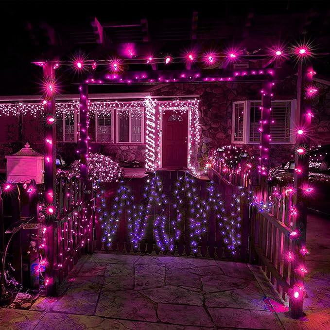 Abeja C9 Black String Light, 25Ft Vintage Halloween Lights with 26 Black Light Purple Bulbs(1 Spare), Connectable | Lumora