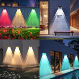 ODEETRONIC Solar Fence Lights Outdoor - 12 Pack RGB + Warm & Cool White Solar Deck Lights, 9 Fixed Color Changing | Lumora