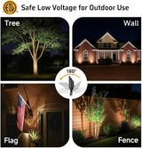 Gardenreet Brass Spot Light Low Voltage - Outdoor Landscape Spotlights, 12V Landscaping LED Uplights, Hard-Wired | Lumora