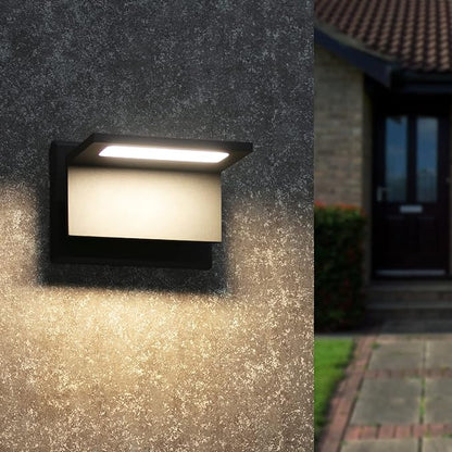 Wall Light Outdoor LED Wall Mount Lamp Black Modern Wall Mount Sconce Lantern Fixture for Porch Front Door Garden Yard Patio IP54 Waterproof 10W 680Lm 3000K