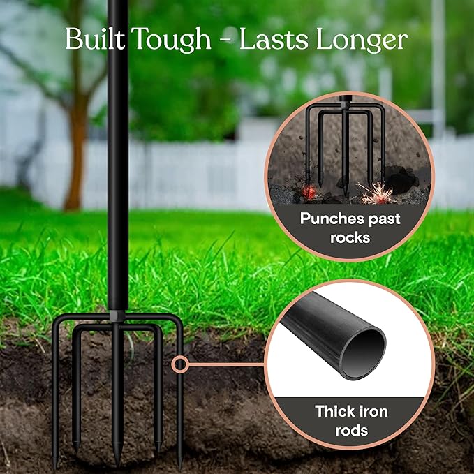 Brightech 2-Pack 10FT String Light Poles for Outdoor Use, Heavy Duty Metal Poles with Fork Base for Hanging Patio | Lumora