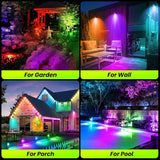 ZZXX 20W RGB Outdoor Spotlight Halloween 120V Color Changing Landscape Lights Waterproof LED Multicoloured | Lumora