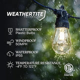 Brightech Bundle Deal: 75Ft, 25 Bulbs Ambience Pro Solar Powered Outdoor String Lights, Commercial Grade Waterproof | Lumora